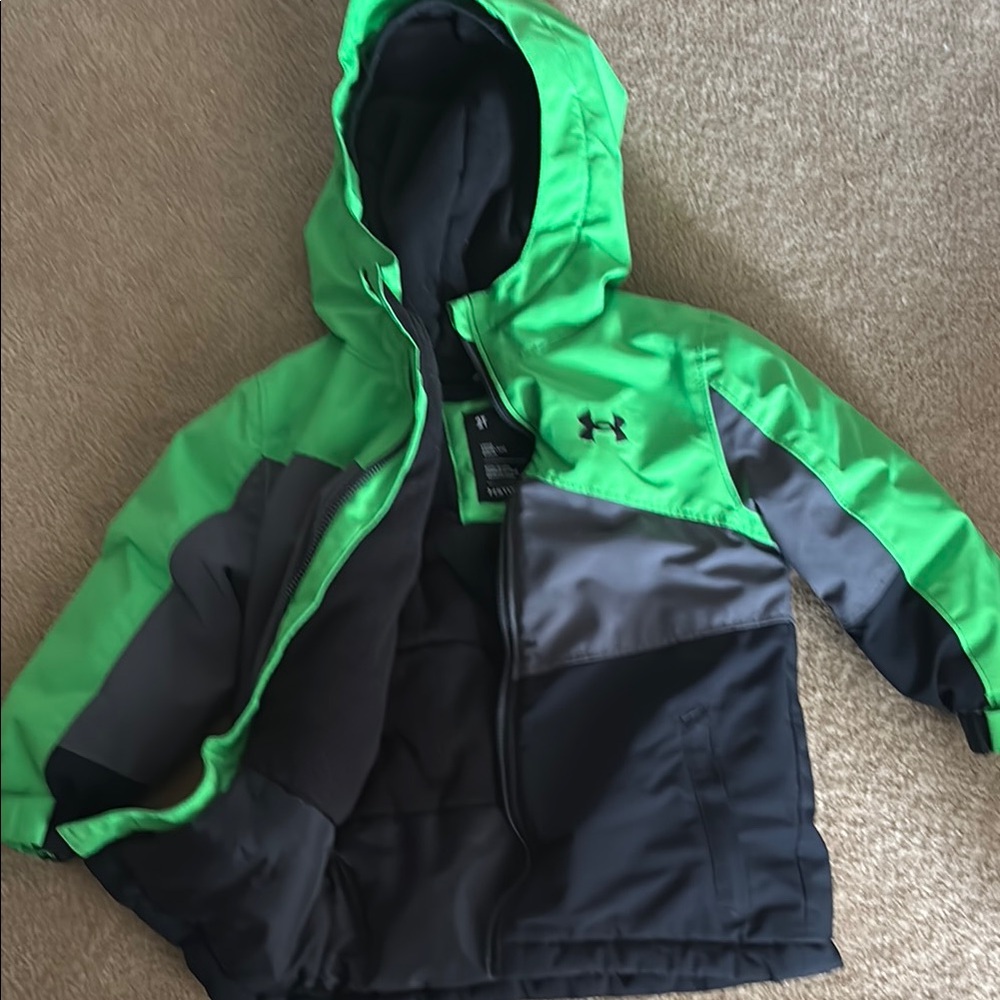 Under Armour Kids Green and Gray Jacket